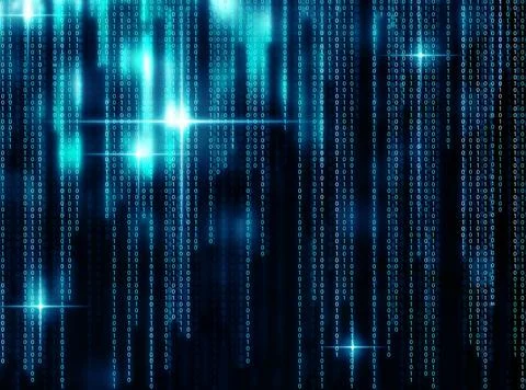 Illustration of code written in binary number system Stock Photos