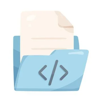 Illustration of coding folder file Stockillustratie