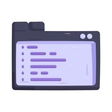 Illustration of coding window Stockillustratie