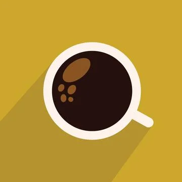 Illustration coffee cup with view from top unique design abstract Stock Illustration