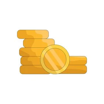 Illustration of coin stack Stock Illustration