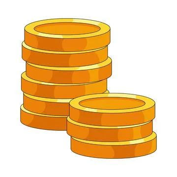 Illustration of coin stack Illustrazione stock