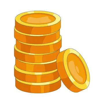 Illustration of coin stack イラスト素材