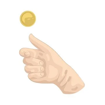 Illustration of coin toss Stock Illustration
