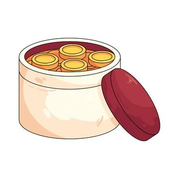 Illustration of Coins in a container Illustrazione stock