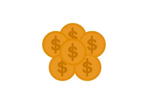 Illustration of coins Illustrazione stock