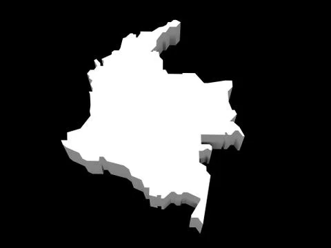 A illustration of the colombia map Stock Illustration
