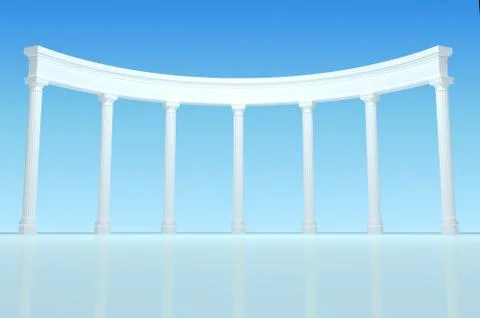 Illustration of the colonnade Stock Illustration