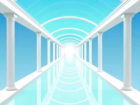 Illustration of the colonnade  Stock Illustration