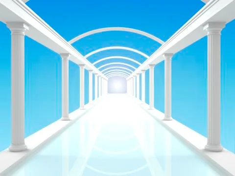 Illustration of the colonnade  Stock Illustration