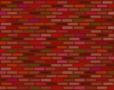 Illustration of colored brick wall background. For any design and decoration, Stock Illustration