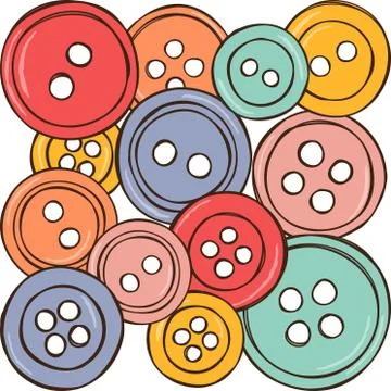 Illustration of colored buttons Stock Illustration
