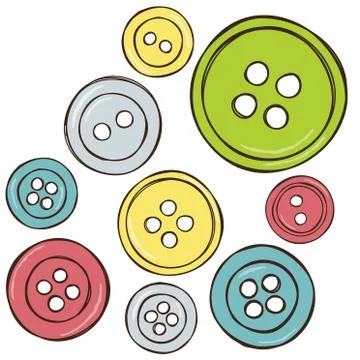 Illustration of colored buttons Stock Illustration
