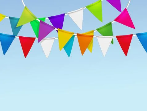 Illustration of colored flags Stock Illustration