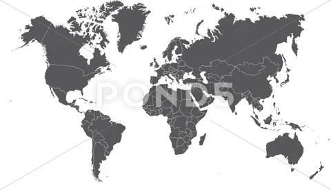 Illustration of a colored map of world Stock Illustrationen