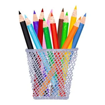 Illustration of Colored Pencil Stock Illustration