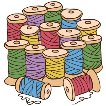 Illustration of colored threads Stock Illustration