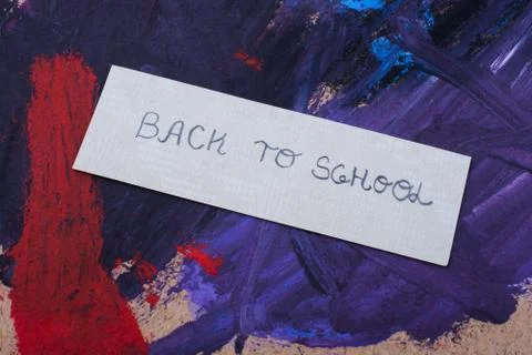 Illustration of colorful abstract pattern with a note Back to School Stock Photos