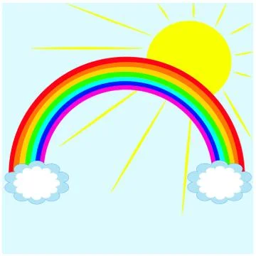 An Illustration of a colorful rainbow, vector, Vector EPS 10 Stock Illustration