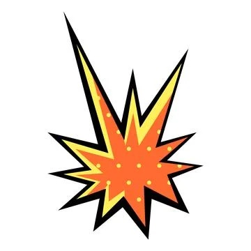 Illustration of comic explosion. Cartoon pop art creative image. Stock Illustration