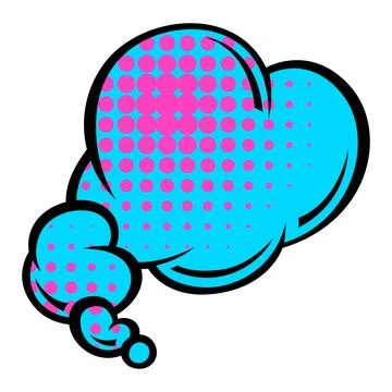 Illustration of comic think cloud. Cartoon pop art creative image. Illustrazione stock