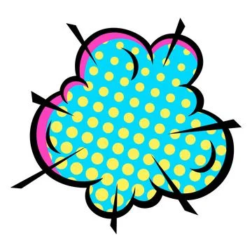 Illustration of comic think cloud. Cartoon pop art creative image. Stock Illustration