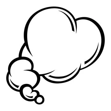 Illustration of comic think cloud. Cartoon pop art creative image. Stock Illustration