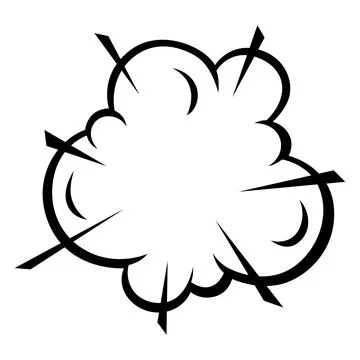 Illustration of comic think cloud. Cartoon pop art creative image. Stock Illustration
