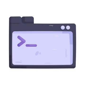 Illustration of command line terminal window Illustrazione stock