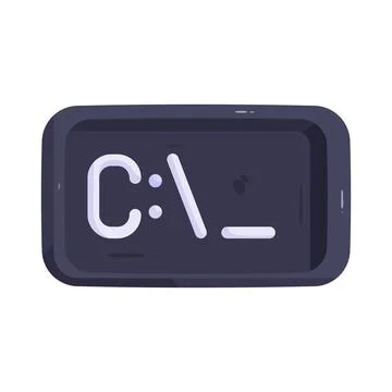 Illustration of command prompt Stockillustratie