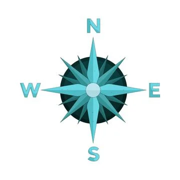 Illustration of compass Illustrazione stock