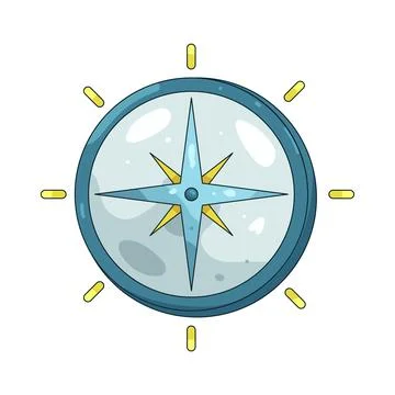 Illustration of compass Illustrazione stock