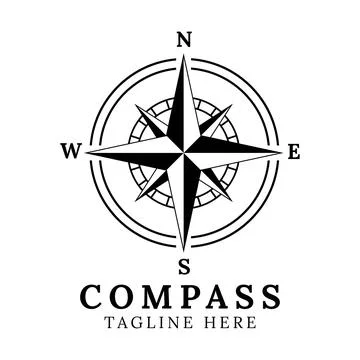 Illustration compass logo design template Stock Illustration