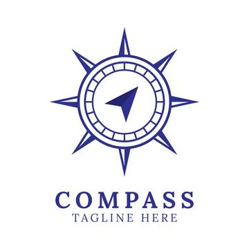 Illustration compass logo design template Stock Illustration