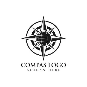 Illustration compass logo design template Stock Illustration
