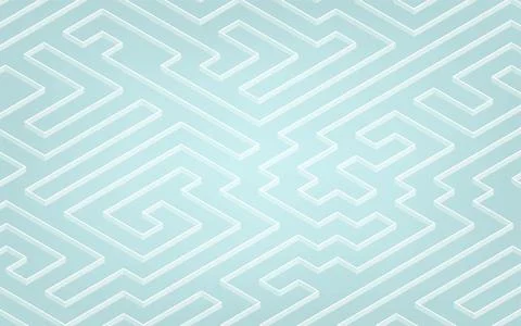 Illustration of a complex three-dimensional maze, isometric 스톡 일러스트