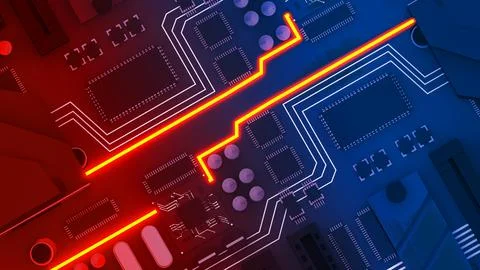 An illustration of the components of a basic computer.computer technology i.. 스톡 일러스트