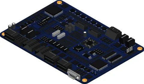 An illustration of the components of a basic computer.computer technology i.. イラスト素材