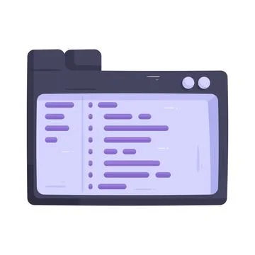 Illustration of computer code editor window Stock-Illustration