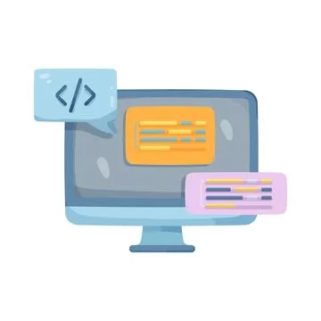 Illustration of computer coding Stockillustratie
