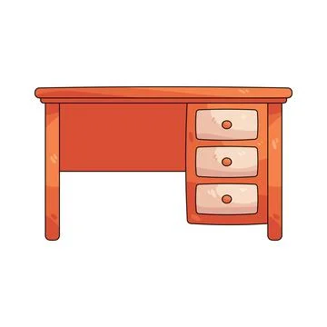 Illustration of computer desk イラスト素材