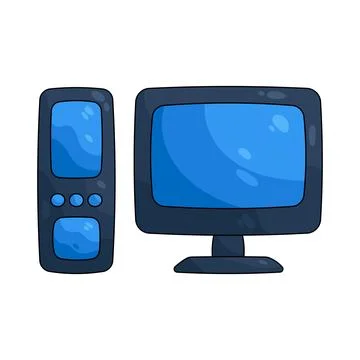 Illustration of Computer Stock Illustration