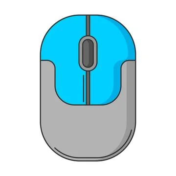 Illustration of computer mouse. Equipment and work device. イラスト素材