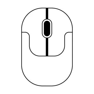 Illustration of computer mouse. Equipment and work device. Illustrazione stock