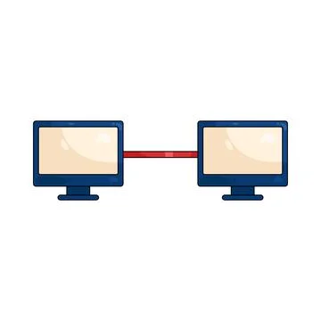 Illustration of Computer networking connectivity Illustrazione stock
