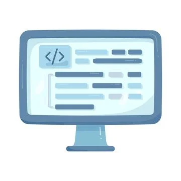 Illustration of computer programming 스톡 일러스트