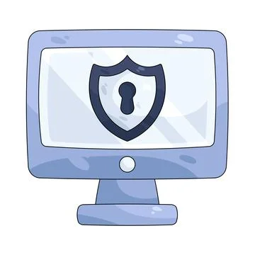 Illustration of Computer security 库存插图