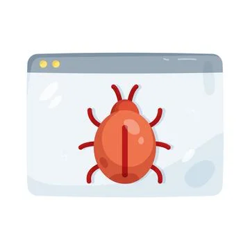 Illustration of computer software bug Stockillustratie