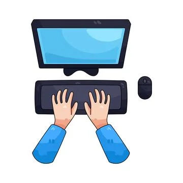 Illustration of Computer work Stock Illustration