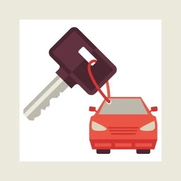 Illustration concept of auto loan in flat design style Stock Illustration